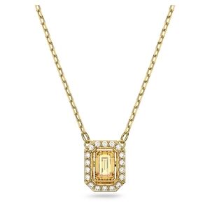 SWAROVSKI Millenia necklace Octagon cut, Yellow, Gold-tone plated